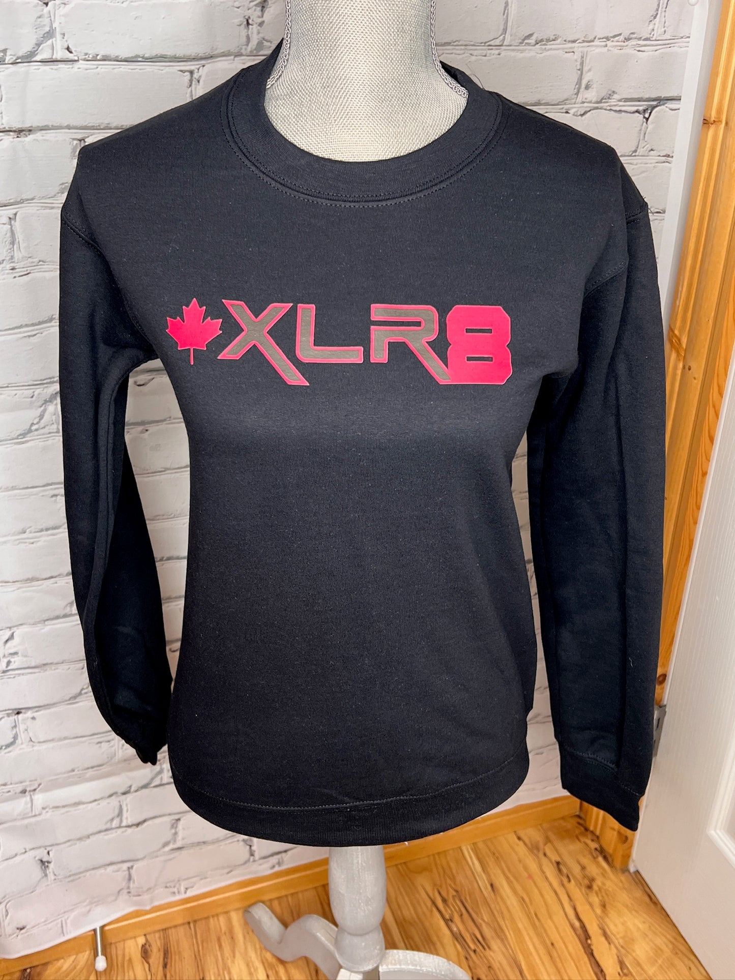 Black and Pink Crewneck